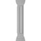 Ekena Millwork 8"W x 48"H Corner Newel Post with Panel, Peaked Capital & Base Trim (Installation kit included) NWL08X48CPP0B0 - alternate 1